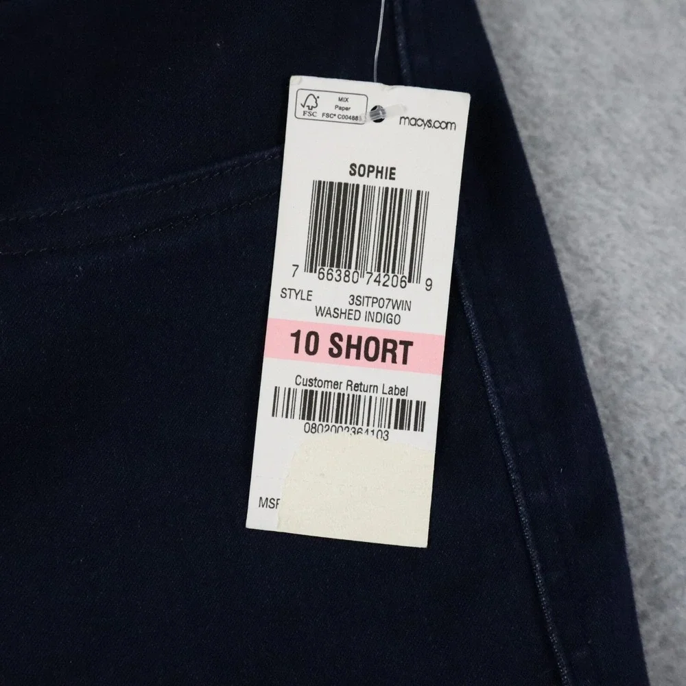 Maison Jules Jeans Womens 10 Short Sophie Everyday Skinny Stretch Denim Blue NWT